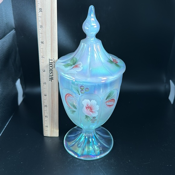 Fenton Opalescent Candy Box - Picture 6 of 7